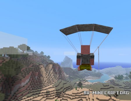 Скачать Parachute Mod для Minecraft 1.7.2