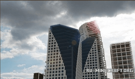  twin skyscrapers  minecraft