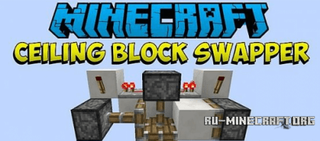  Minecraft Basic Redstone: Ceiling Block Swapper   minecraft