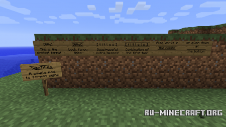  Sign Titles  Minecraft 1.6.2
