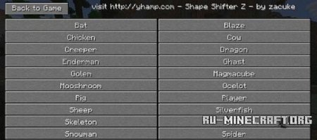  Shape Shifter Z  Minecraft 1.6.4