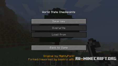 Скачать World State Checkpoints для minecraft 1.7.2