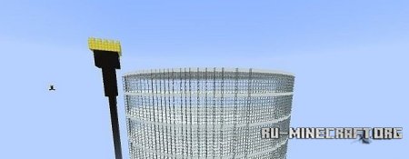   Giant Glass Spleef Arena, 6 layers w a King Enderman  Minecraft