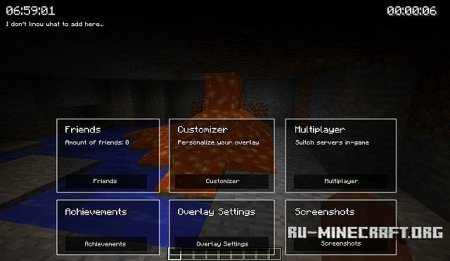  Minecraft Menu Overlay  minecraft 1.7.2