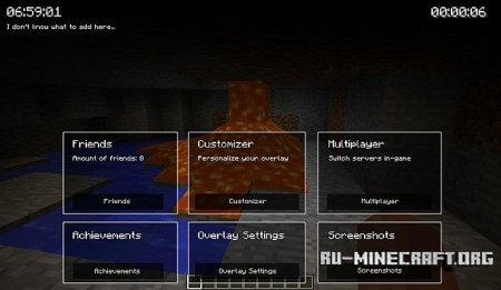  Minecraft Menu Overlay  Minecraft 1.6.4