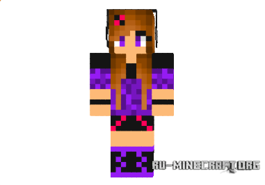  Glitter Purple Girl  minecraft