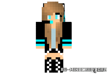  Terquoise Creeper Girl  minecraft