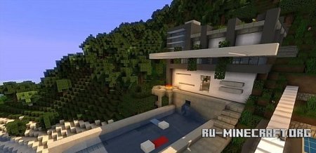  Modern Mountain House #1   Minecraft