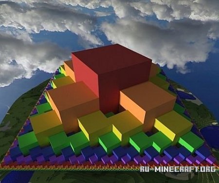   Fibonacci Cube Spiral  Minecraft