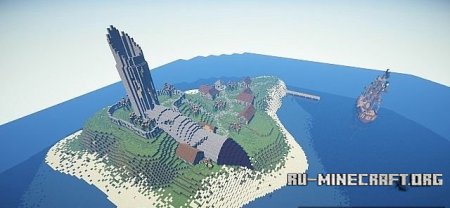 Broken tower island  Minecraft