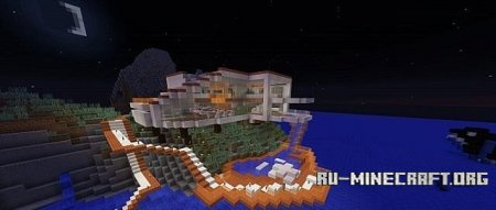   Modern, Tony Stark Based, Cliff-side Mansion  Minecraft
