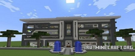   Redstone modern house  Minecraft