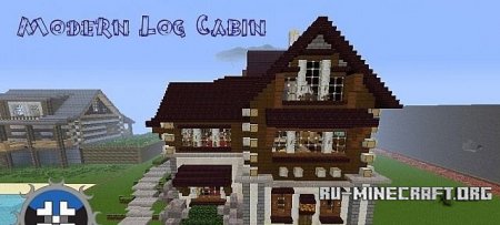   Modern Log Cabin  Minecraft