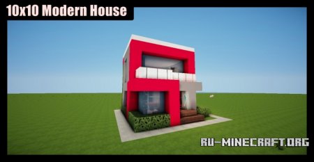  10x10 Modern House  Minecraft