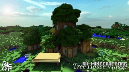  Tree House Village  Minecraft