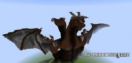  3-Headed Dragon Pixel Art  Minecraft