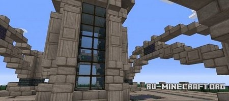  Simple Quartz Spawn Lobby with glass item elevator!!!  Minecraft