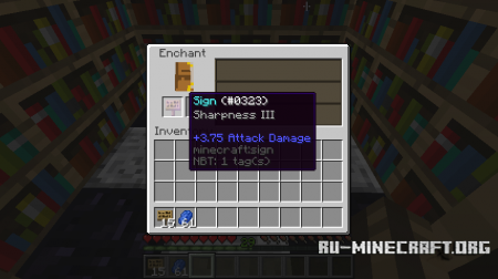  Enchantable Signs  Minecraft 1.8