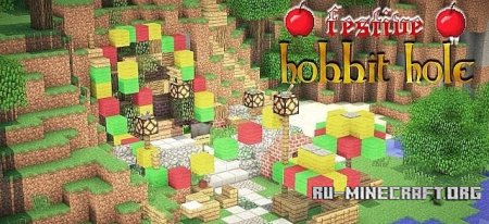  FESTIVE HOBBIT HOLE - Merry Bloomin' Christmas!  Minecraft