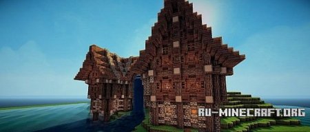  Medieval Water Mill  Minecraft