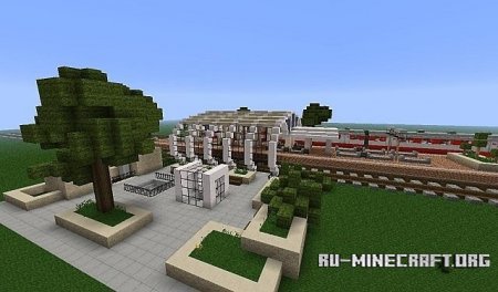  Small Modern Train Station  Minecraft