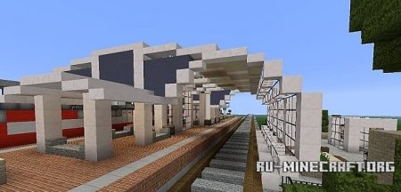  Small Modern Train Station  Minecraft