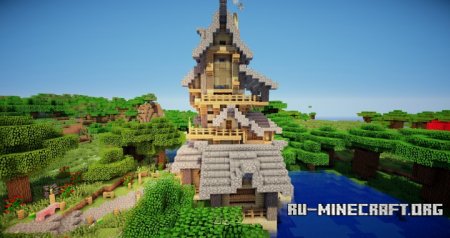  River House Timelapse  Minecraft