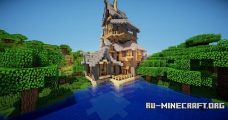  River House Timelapse  Minecraft