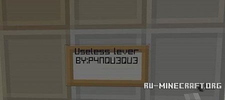  Useless lever  Minecraft