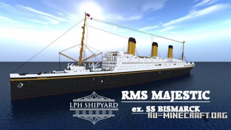  RMS Majestic, ex. Bismarck  Minecraft