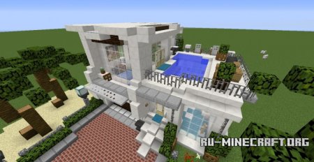  Simple Cali Modern House - Ft Helicopter  Minecraft