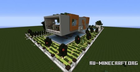  Square - Modern House  Minecraft