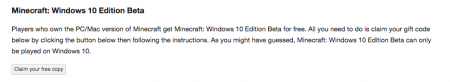 Mojang  Minecraft: Windows 10 Edition Beta 
