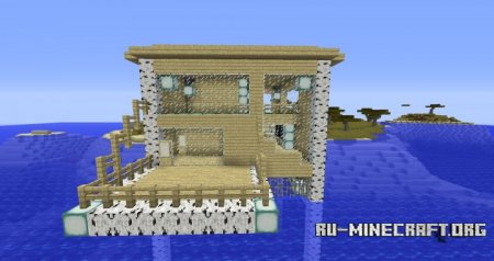  Doom's Birch House on the Water  Minecraft