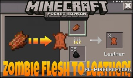  Zombie Flesh To Leather  Minecraft PE 0.12.1