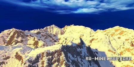  Realistic Snowy Mountains- Costum Terrain    Minecraft