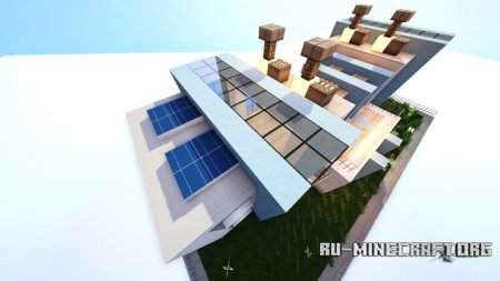  Modern House 28x12  Minecraft
