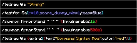  Command Syntax Highlighter  Minecraft 1.8