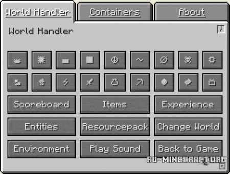  World Handler - Command GUI  Minecraft 1.8.8