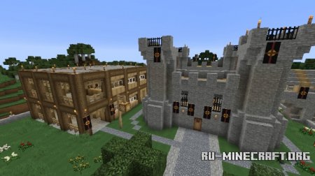  Castle and Small Town  Minecraft