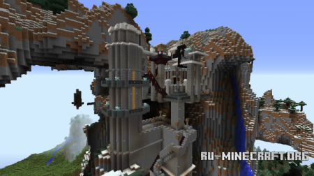  Mountain Side Castle  Minecraft