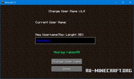 Ingame Username Change  Minecraft 1.9
