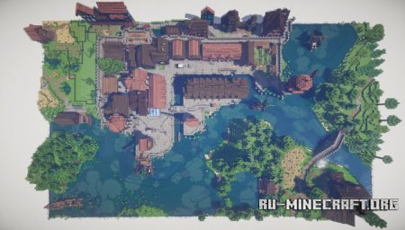  Medieval Harboron the River  Minecraft