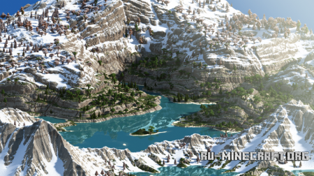  A Vibrant Snowy Bay  Minecraft