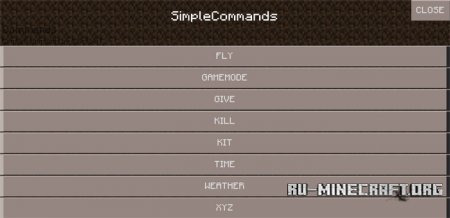  SimpleCommandsButtons  Minecraft PE 0.14.0