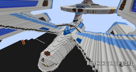  USS Fearless with Scout Ship  Minecraft