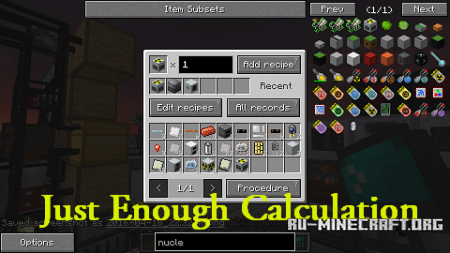  Just Enough Calculation  Minecraft 1.10.2