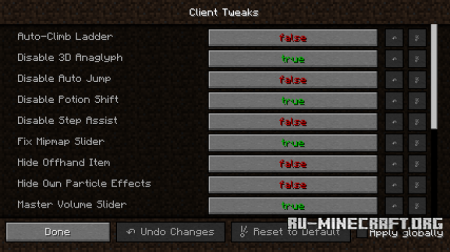  Client Tweaks  Minecraft 1.10.2
