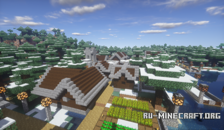  Minecraft Winter Village  Minecraft