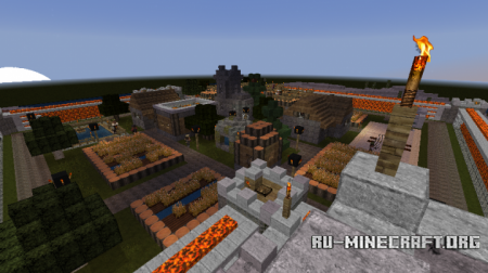  Fortified NPC Village  Minecraft